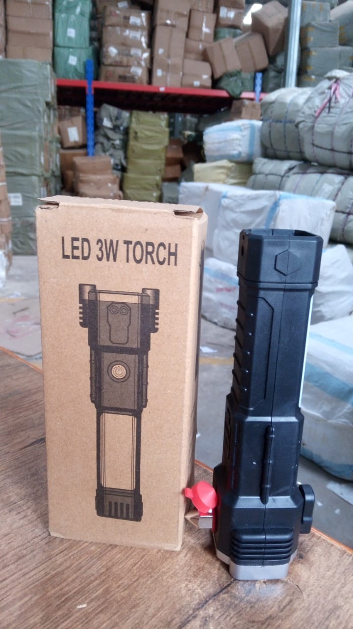 1524 Portable 3w Rechargeable Torch LED Flashlight Long Distance Beam Range, Hammer and Strong Magnets, Window Glass and Seat Belt Cutter 4 Modes for Car Camping Hiking Indoor Outdoor 1524 Portable 3w Rechargeable Torch LED Flashlight Long Distance Beam Range, Hammer and Strong Magnets, Window Glass and Seat Belt Cutter 4 Modes for Car Camping Hiking Indoor Outdoor